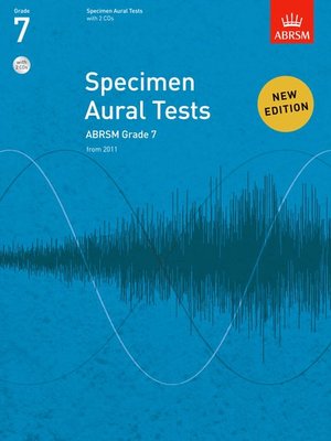 ABRSM SPECIMEN AURAL TESTS GR 7 BK/CD FROM 2011