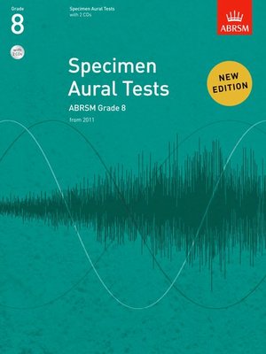 ABRSM SPECIMEN AURAL TESTS GR 8 BK/CD FROM 2011