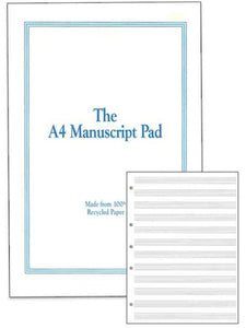 MANUSCRIPT PAD RECYCLED A4 50PP 12 STAVE