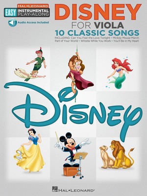 DISNEY FOR VIOLA EASY INSTRUMENTAL PLAYALONG BK/OLA
