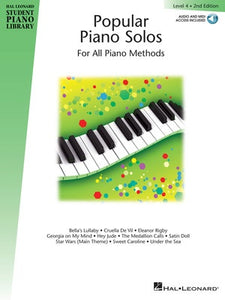 HLSPL POPULAR PIANO SOLOS BK 4 BK/CD 2ND ED