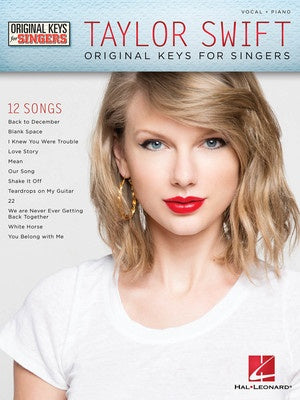 TAYLOR SWIFT ORIGINAL KEYS FOR SINGERS P/V