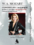 CONCERTO NO 1 IN G MAJOR FLUTE K 313