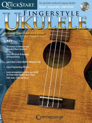 KEVS QUICKSTART FOR FINGERSTYLE UKULELE 1 BK/OLA