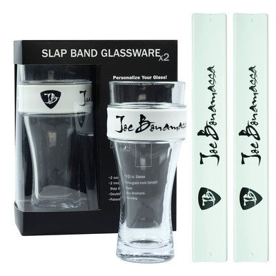 BONAMASSA PINT GLASS/SLAP BAND WHITE/BLACK 2 PACK