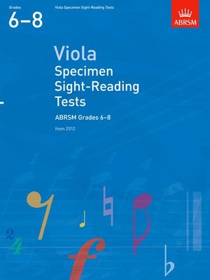 ABRSM VIOLA SPECIMEN SIGHT READING GR6-8 FROM 2012