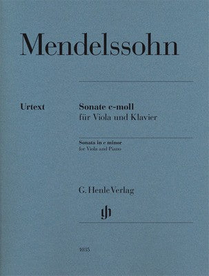 MENDELSSOHN - SONATA C MINOR FOR VIOLA/PIANO URTEXT