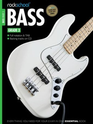 ROCKSCHOOL BASS GUITAR GR 3 BK/OLA 2012-2018