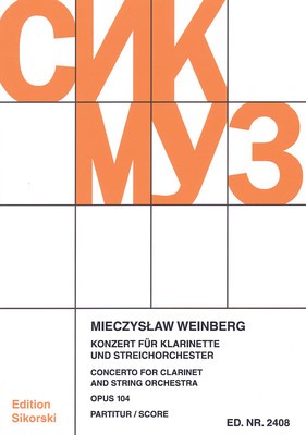 CONCERTO FOR CLARINET / STRING ORCHESTRA OP 104 (DNU SUB)