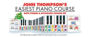 EASIEST PIANO COURSE NOTE FINDER & KEYBOARD STICKER SET