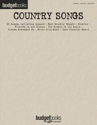 BUDGET BOOKS COUNTRY SONGS PVG