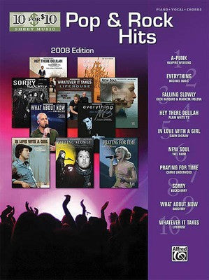 10 FOR 10 POP & ROCK HITS 2008 EDITION PVG