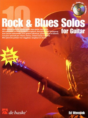 10 ROCK AND BLUES SOLOS FOR GTR (O/P SUB)