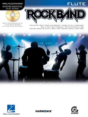 ROCK BAND PLAY ALONG FLUTE BK/CD (O/P)