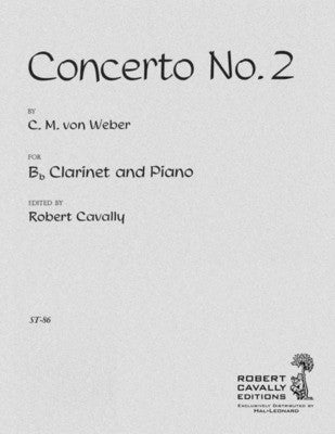 WEBER - CONCERTO NO 2 E FLAT OP 74 CLARINET/PIANO