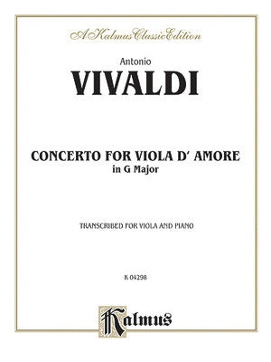 VIVALDI - CONCERTO FOR VIOLA DAMORE G MAJOR VIOLA/PIANO