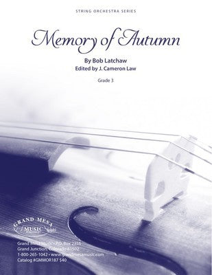MEMORY OF AUTUMN FOR STRING ORCHESTRA SO3 SC/PTS