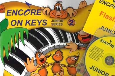 ENCORE ON KEYS JUNIOR PIANO LEV 2 BK/OLA/FLASH CARDS