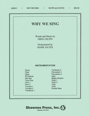 WHY WE SING INSTRUMENTAL PACK ORCHESTRATION
