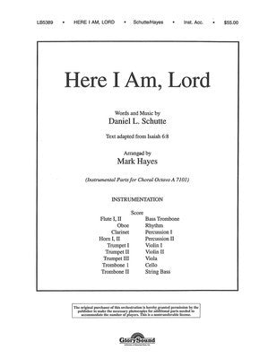 HERE I AM LORD ORCHESTRA