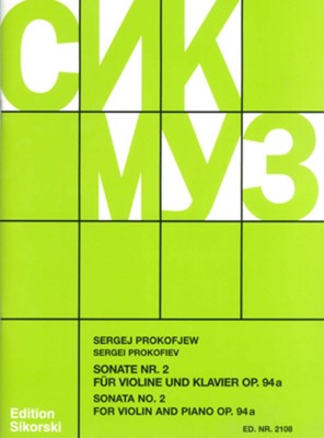 PROKOFIEFF - SONATA NO 2 OP 94A VIOLIN/PIANO