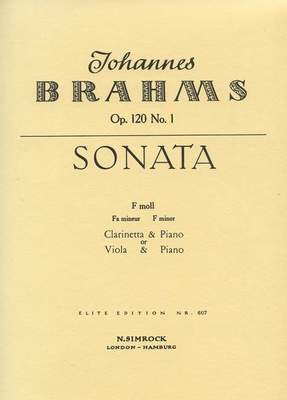 BRAHMS - SONATA OP 120 NO 1 CLARINET/PIANO