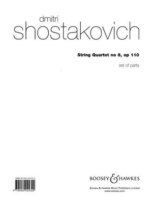 SHOSTAKOVICH - STRING QUARTET NO 8 OP 110 PARTS