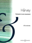 HARVEY - FANTASIA IN ONE MOVEMENT 4 CLARINETS SC/PTS