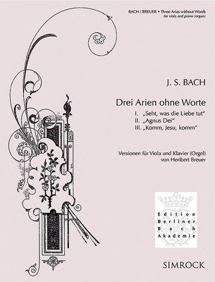 BACH - 3 ARIAS WITHOUT WORDS VIOLA/PIANO