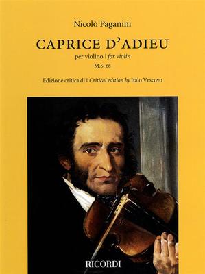 PAGANINI - CAPRICE D'ADIEU FOR VIOLIN