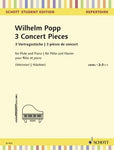 POPP - 3 CONCERT PIECES FLUTE/PIANO