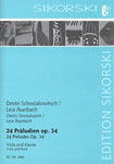 SHOSTAKOVICH - 24 PRELUDES OP 34 FOR VIOLA/PIANO