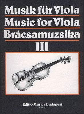 MUSIC FOR VIOLA VOLUME 3